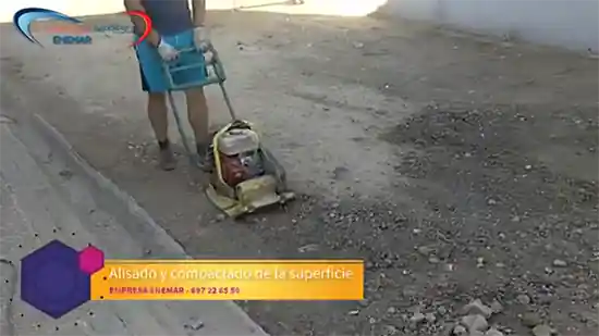 Preparación de terreno hormigón impreso